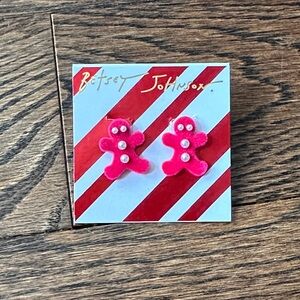 NWT Betsey Johnson Gingerbread Earrings